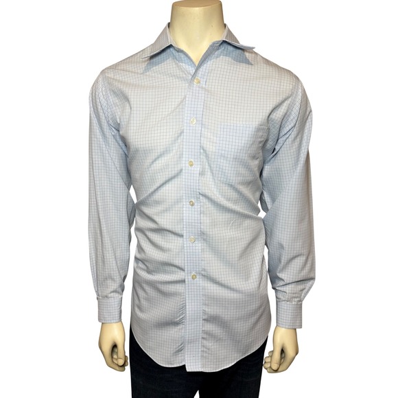 Brooks Brothers Other - Brooks Brothers Non-Iron Dress Shirt 15.5 33 Traditional Fit Blue Windowpane